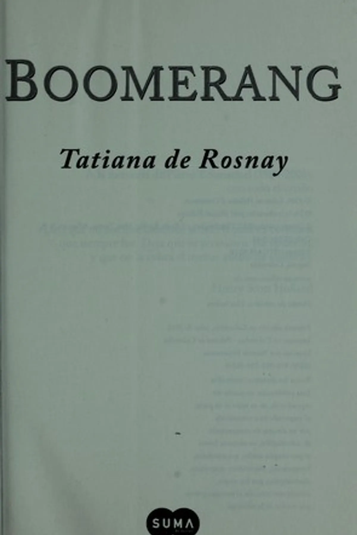 Couverture de « Boomerang »