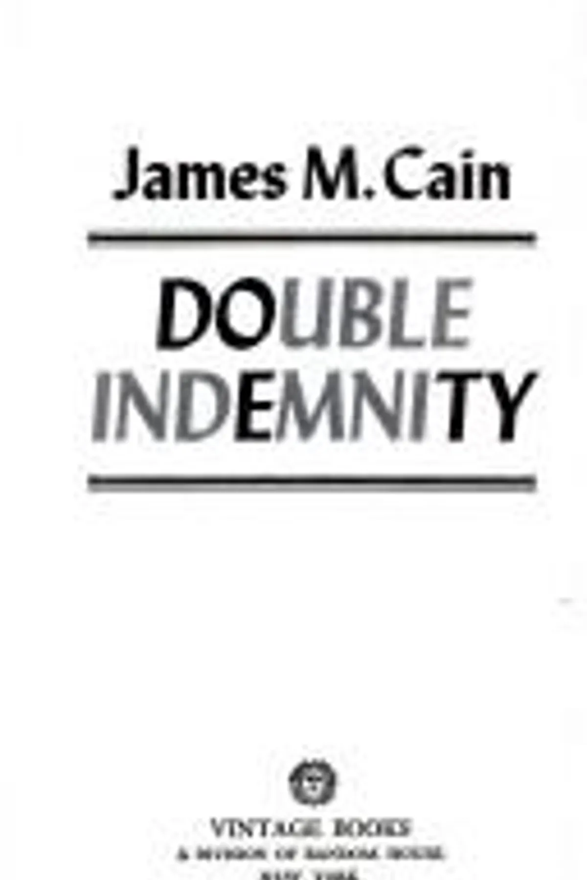 Couverture de « Double Indemnity »