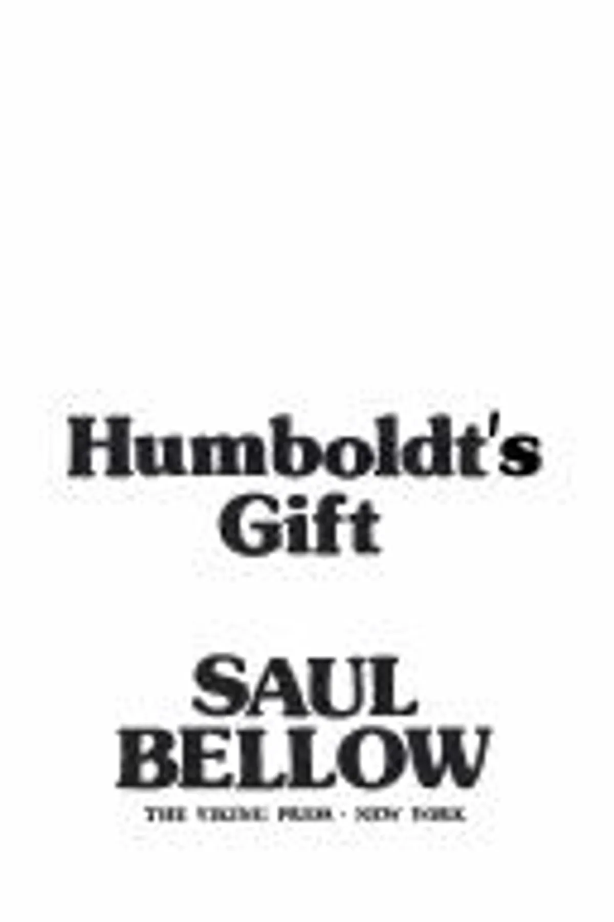 Couverture de « Humboldt's Gift »