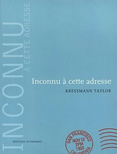 Couverture de « Inconnu à cette adresse »