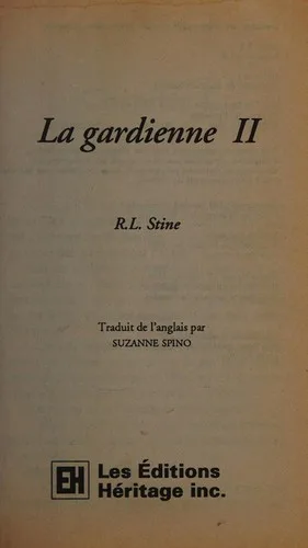 Couverture de « La Gardienne, tome 1 (collection Frissons) »