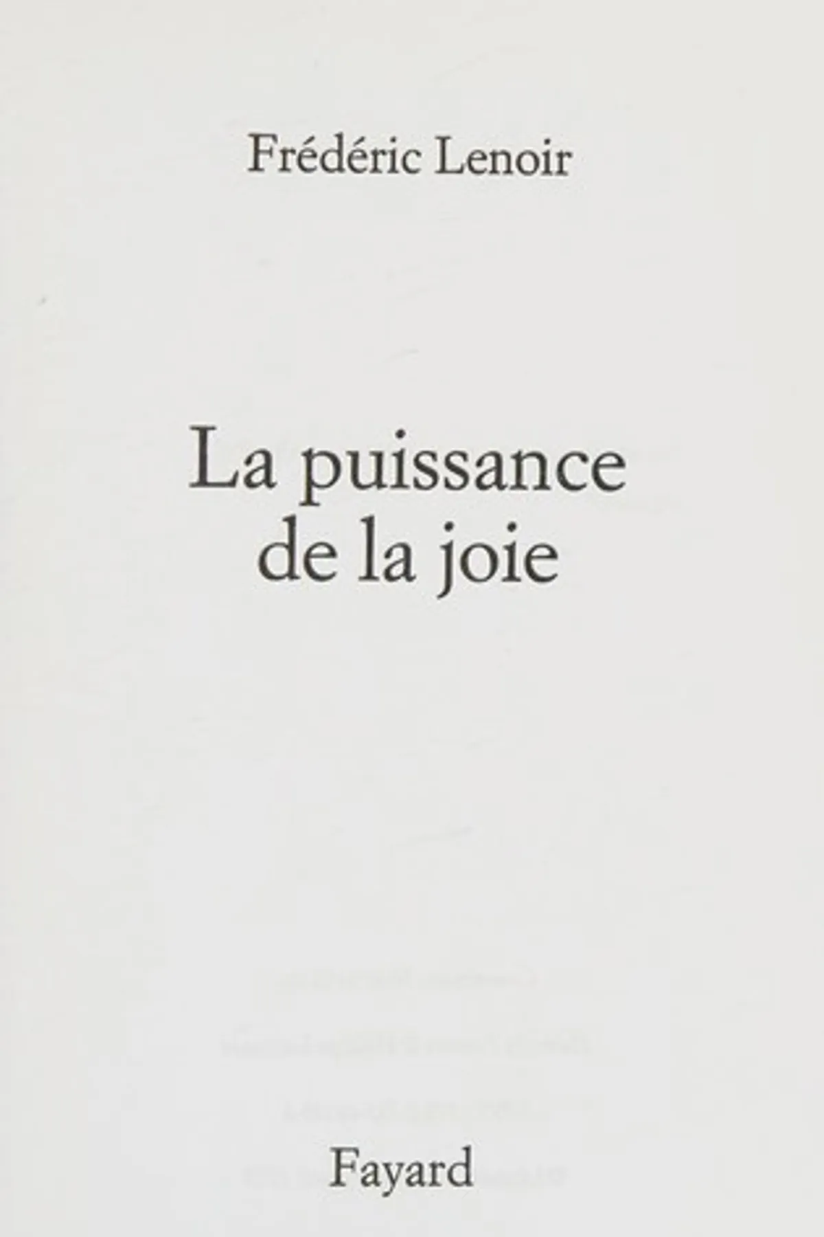Couverture de « La Puissance De La Joie »