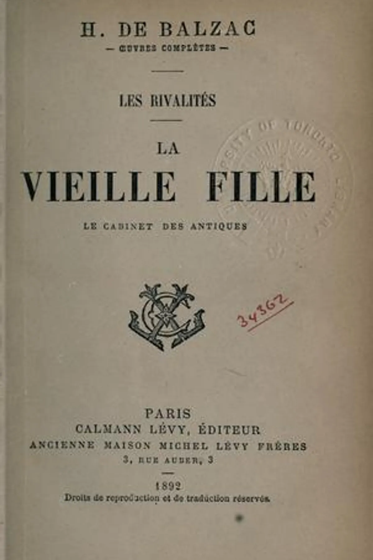 Couverture de « La vieille fille »
