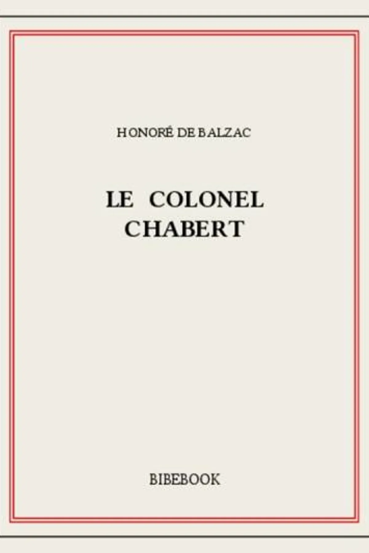 Couverture de « Le colonel Chabert »