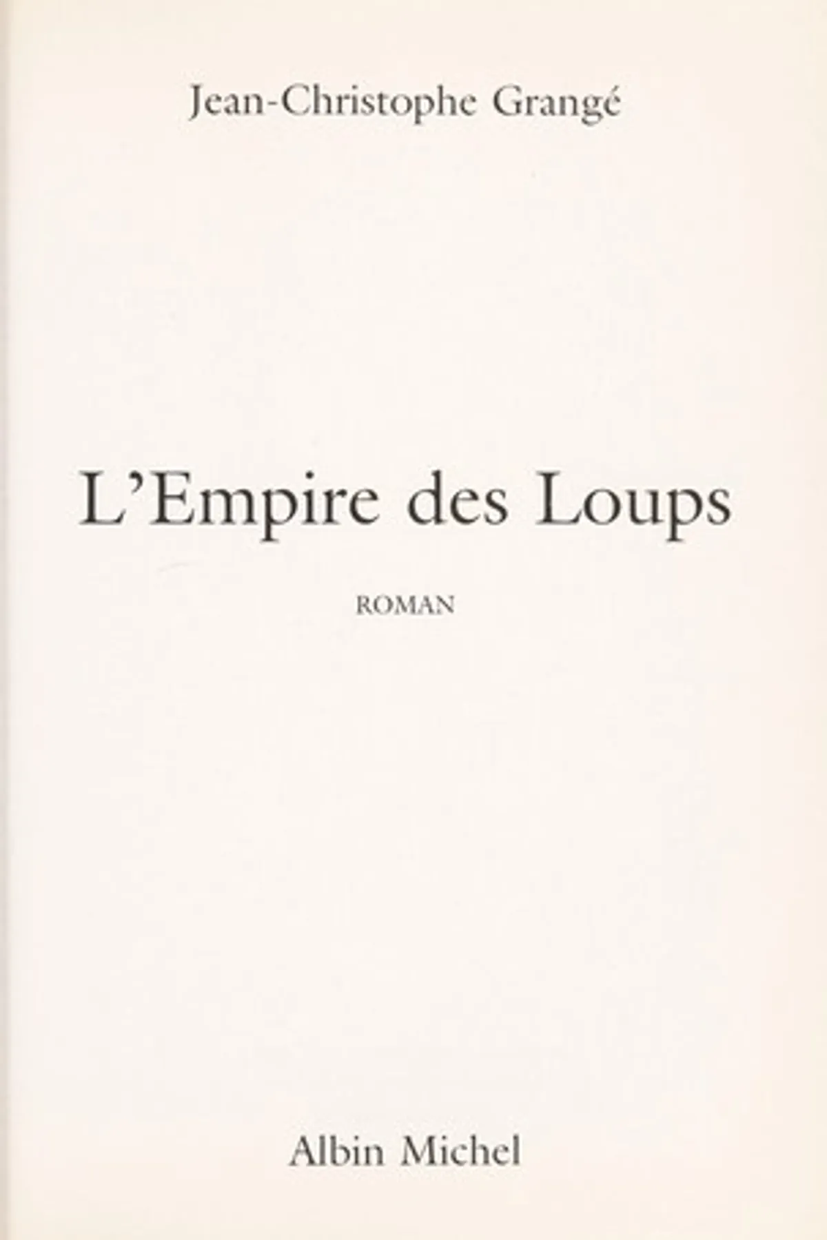 Couverture de « L'empire des loups »