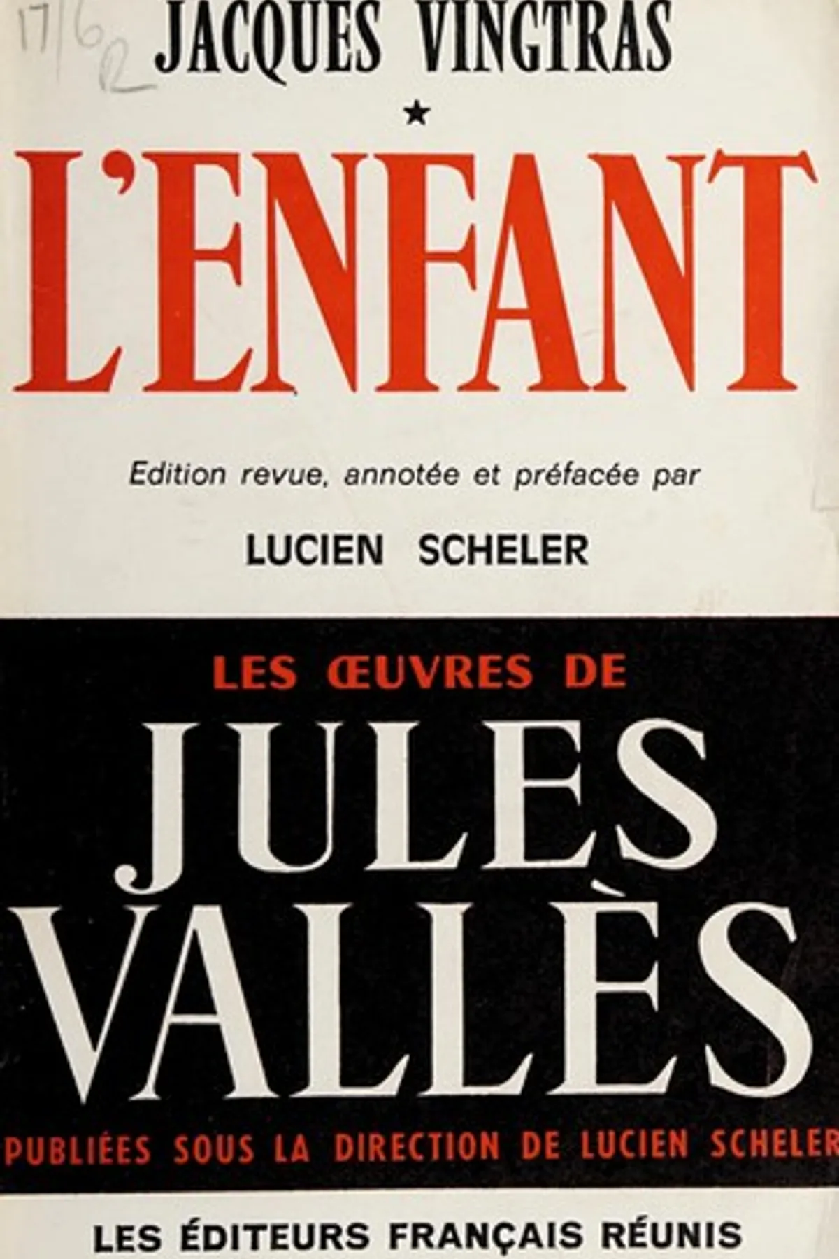 Couverture de « L'Enfant »