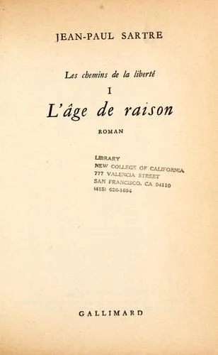 Couverture de « Les chemins de la liberté (Tome 1) - L'âge de raison »