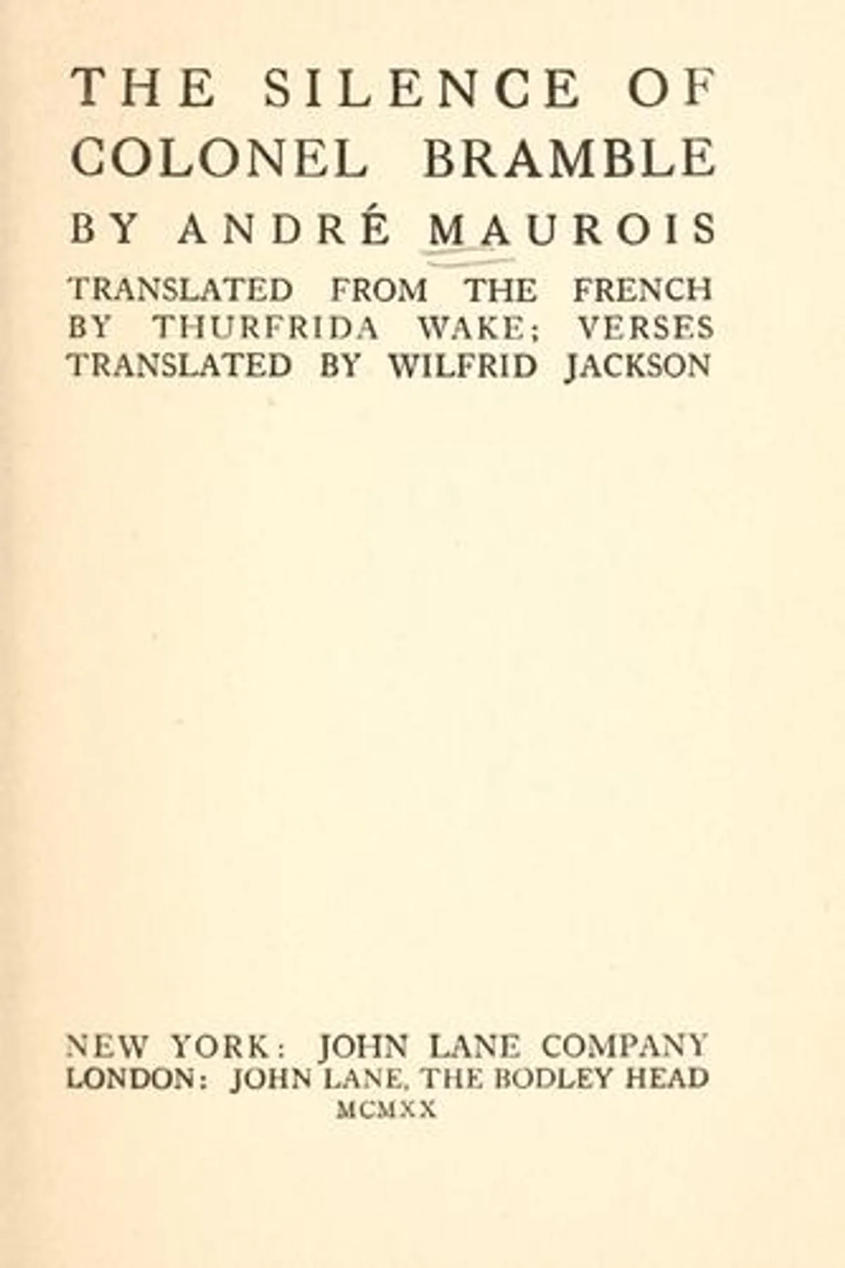 Couverture de « Les silences du colonel Bramble »