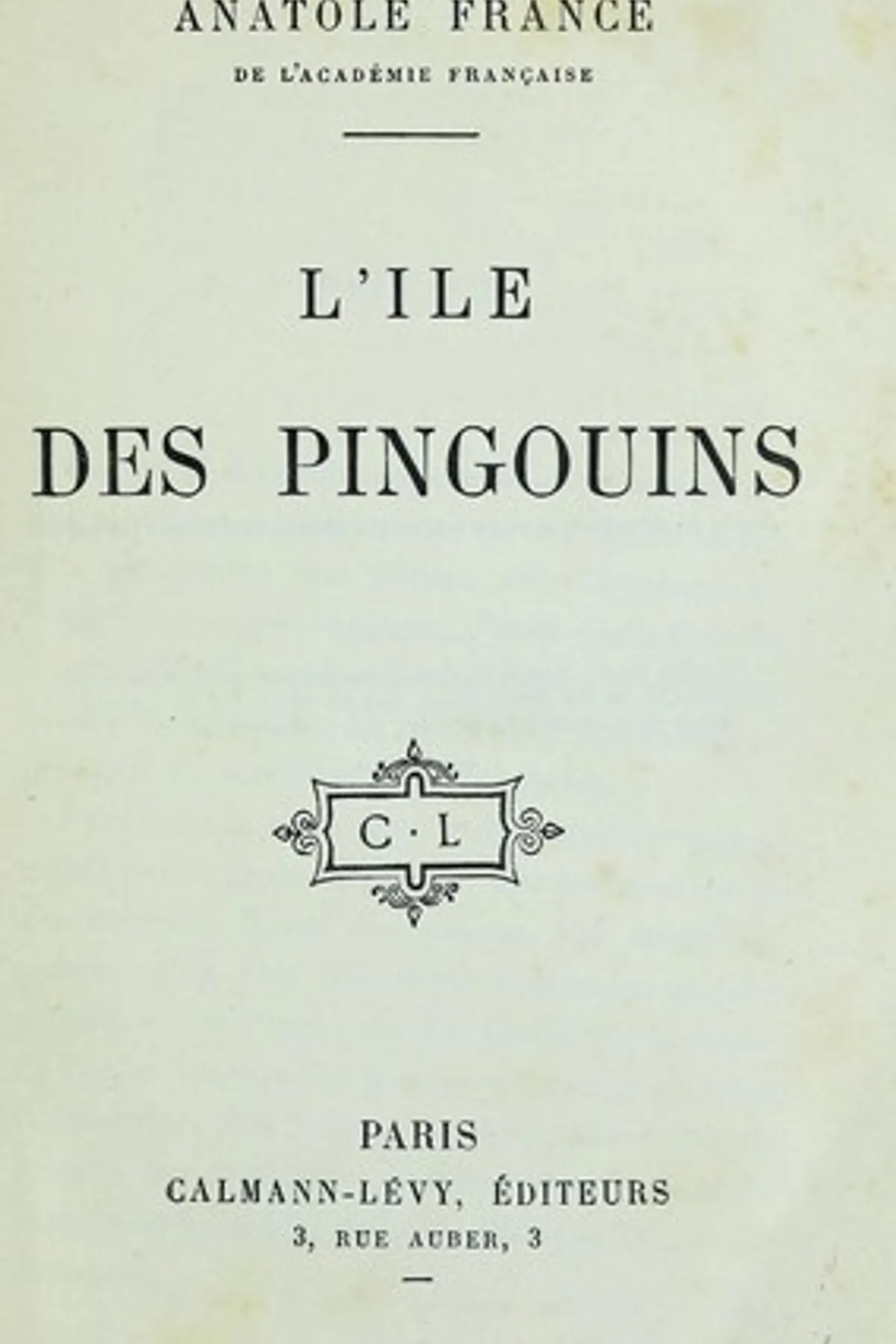 Couverture de « L'île des pingouins »