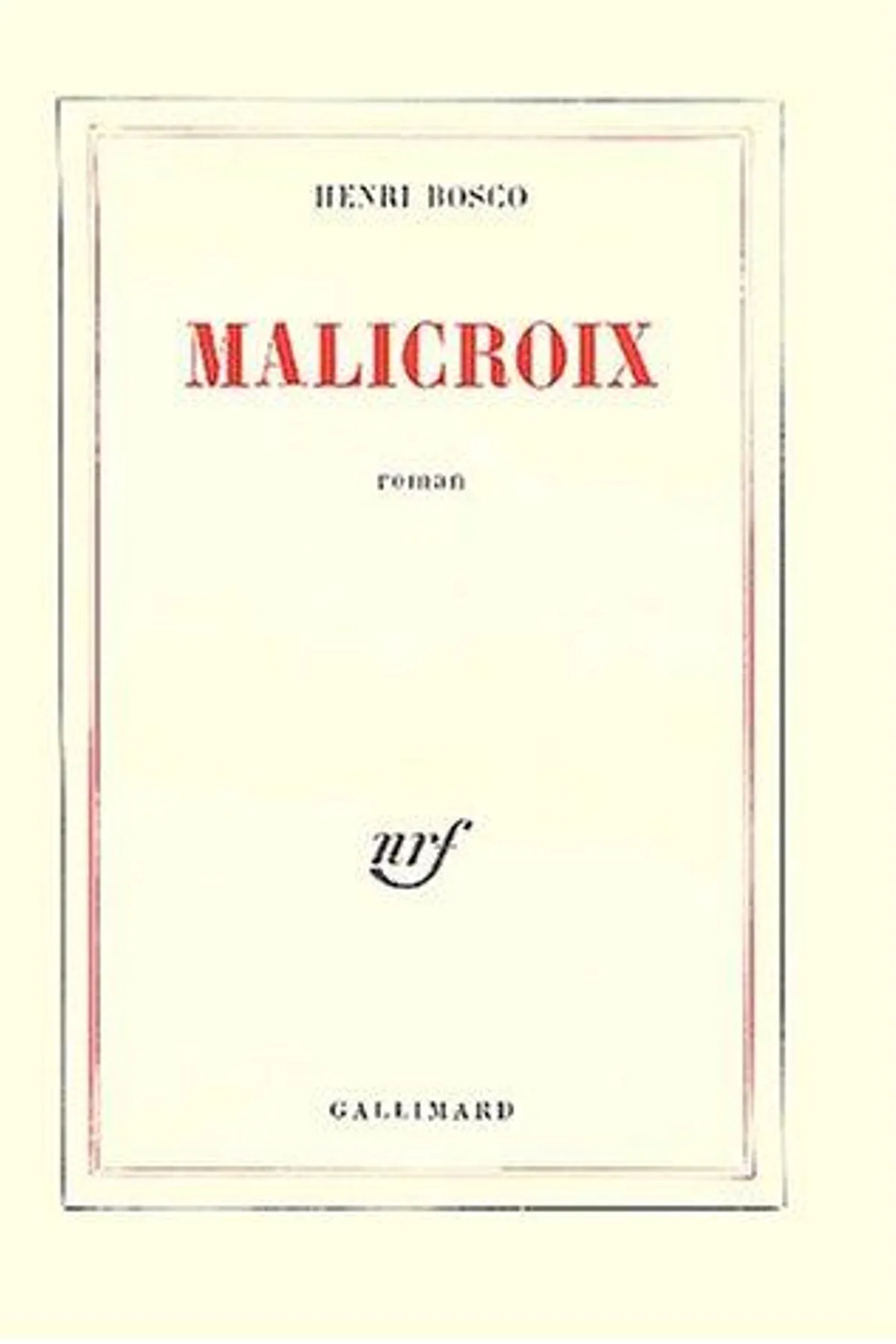 Couverture de « Malicroix »