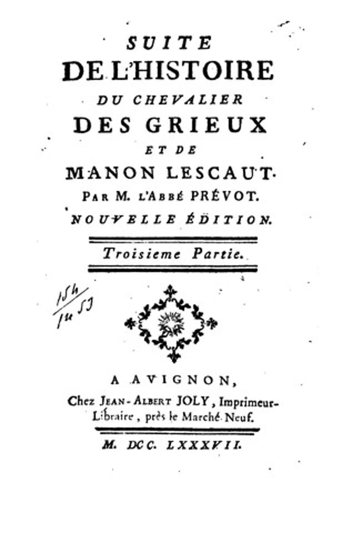 Couverture de « Manon Lescaut »