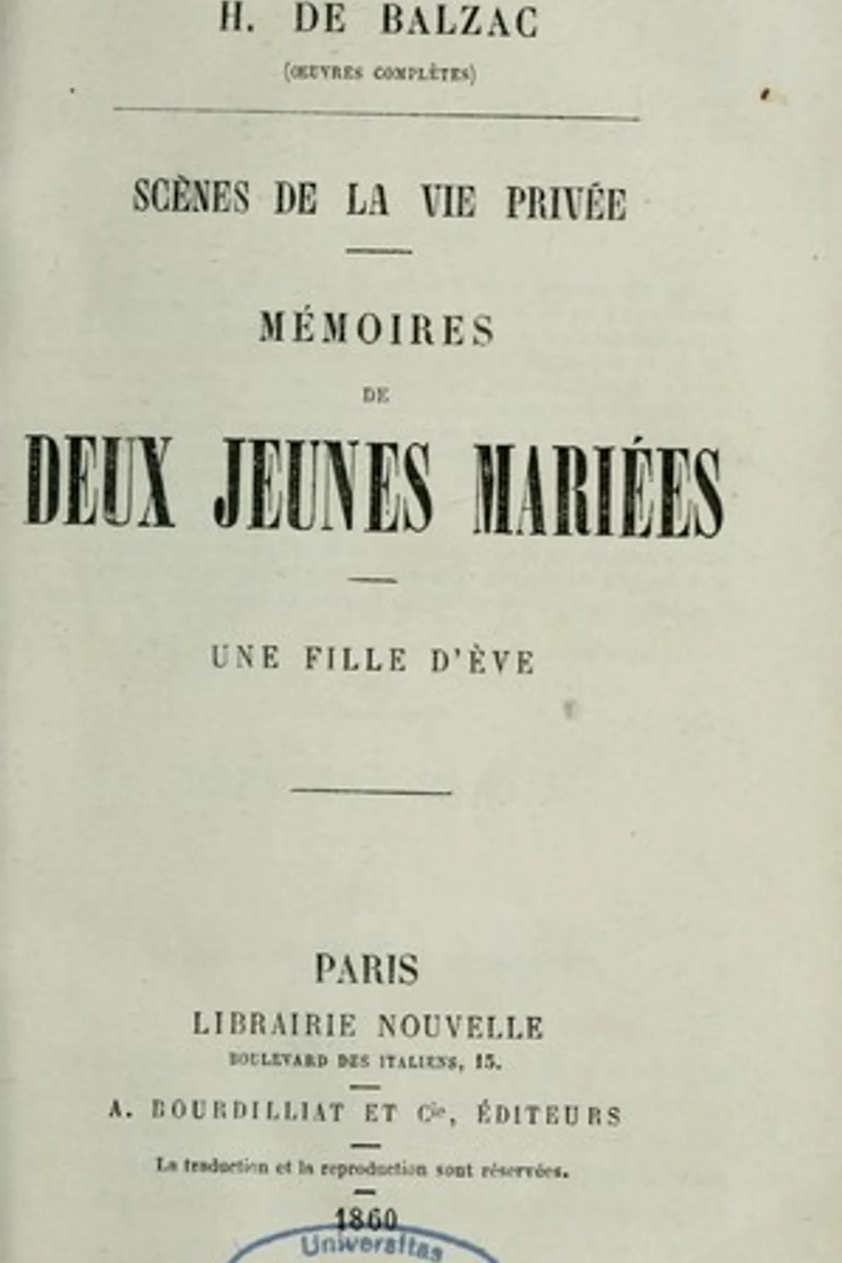 Couverture de « Mémoires de deux jeunes mariées »