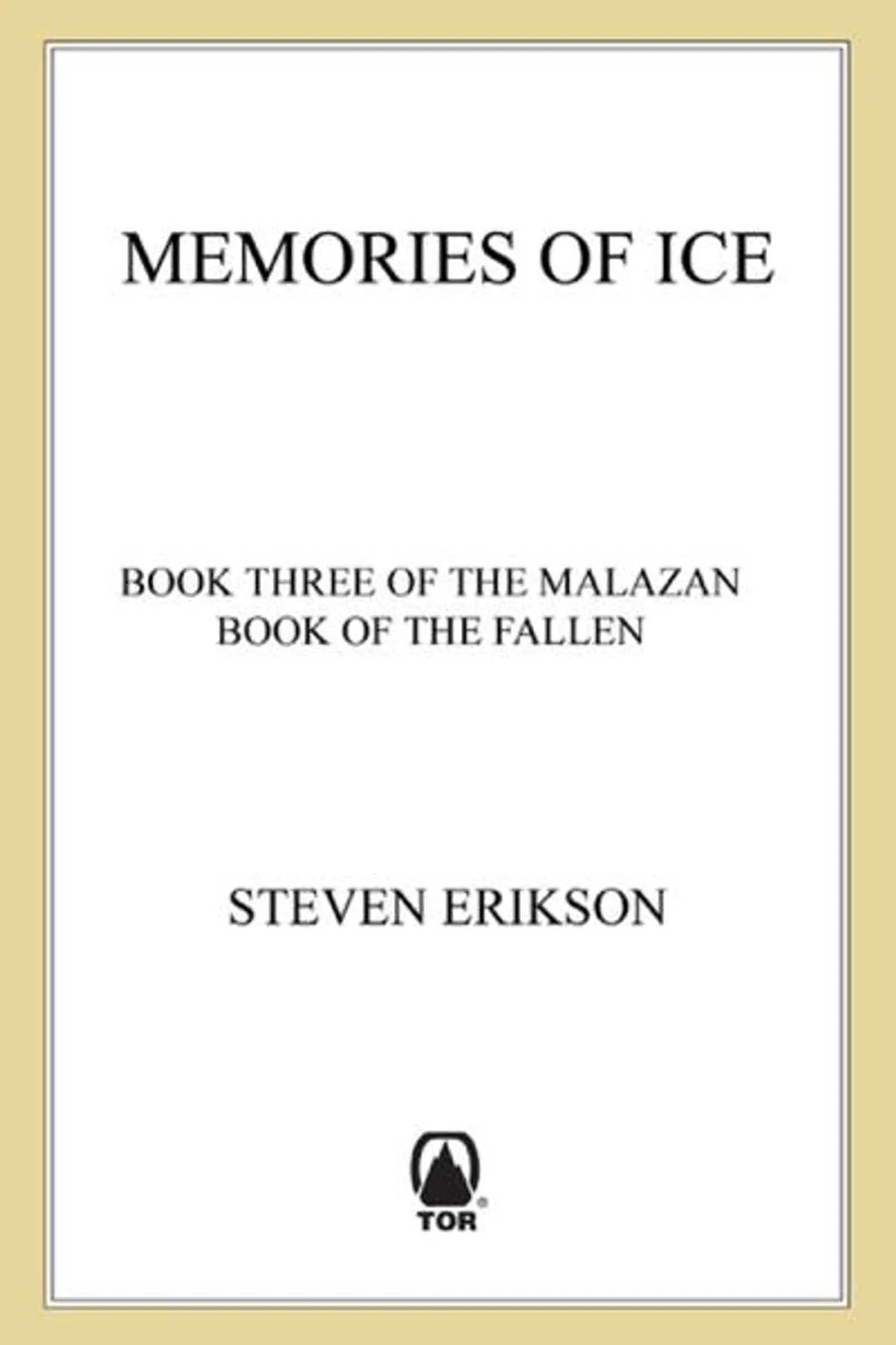 Couverture de « Memories of Ice »