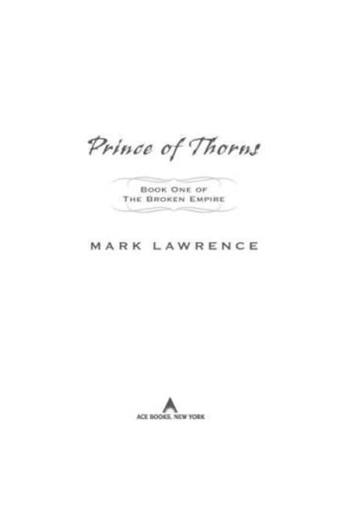 Couverture de « Prince of Thorns »