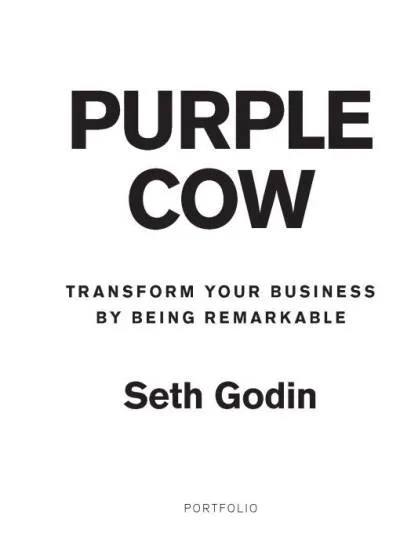 Couverture de « Purple Cow »