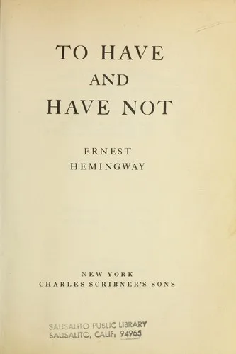 Couverture de « To Have and Have Not »