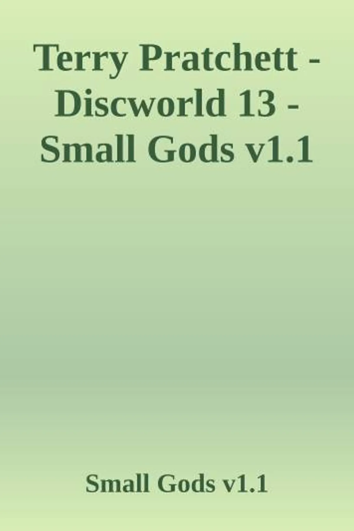 Couverture de « Small Gods »