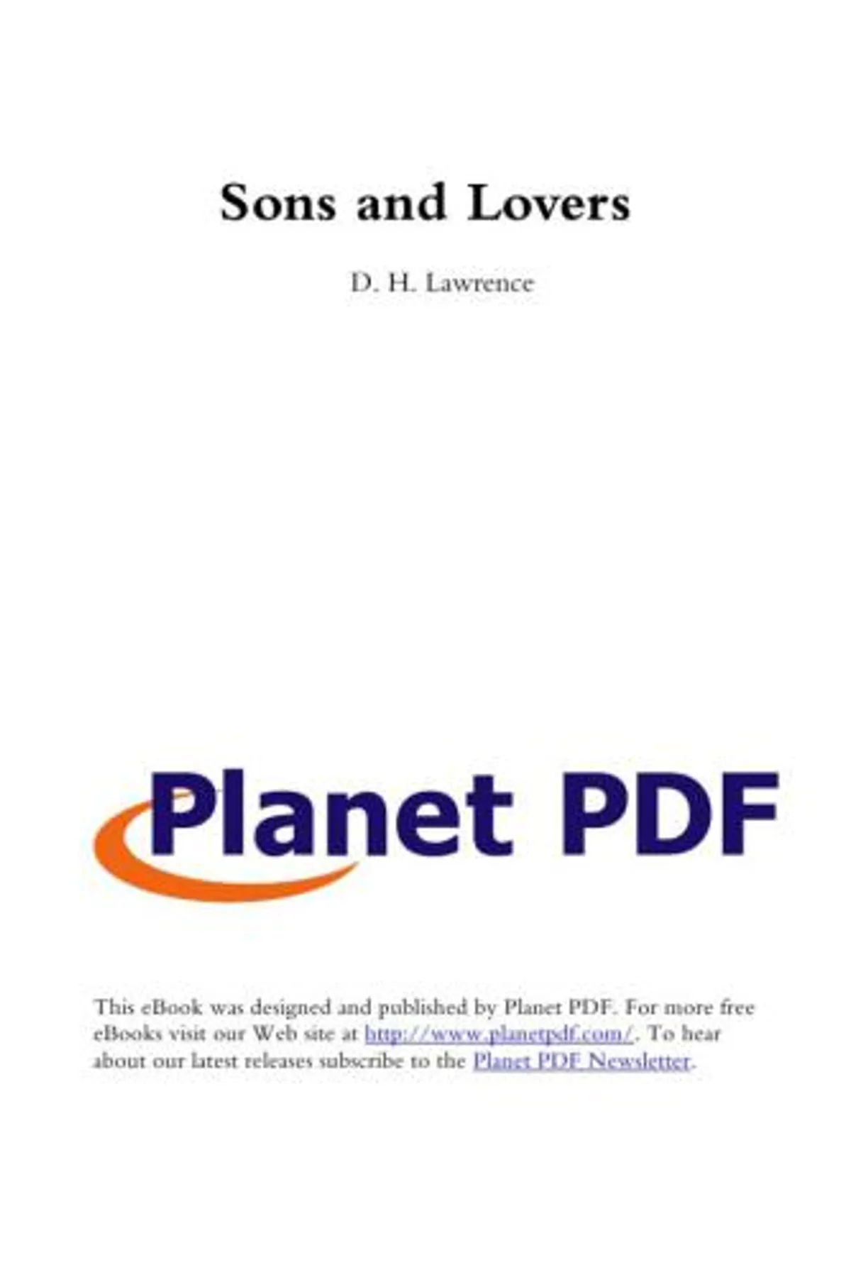 Couverture de « Sons and Lovers »