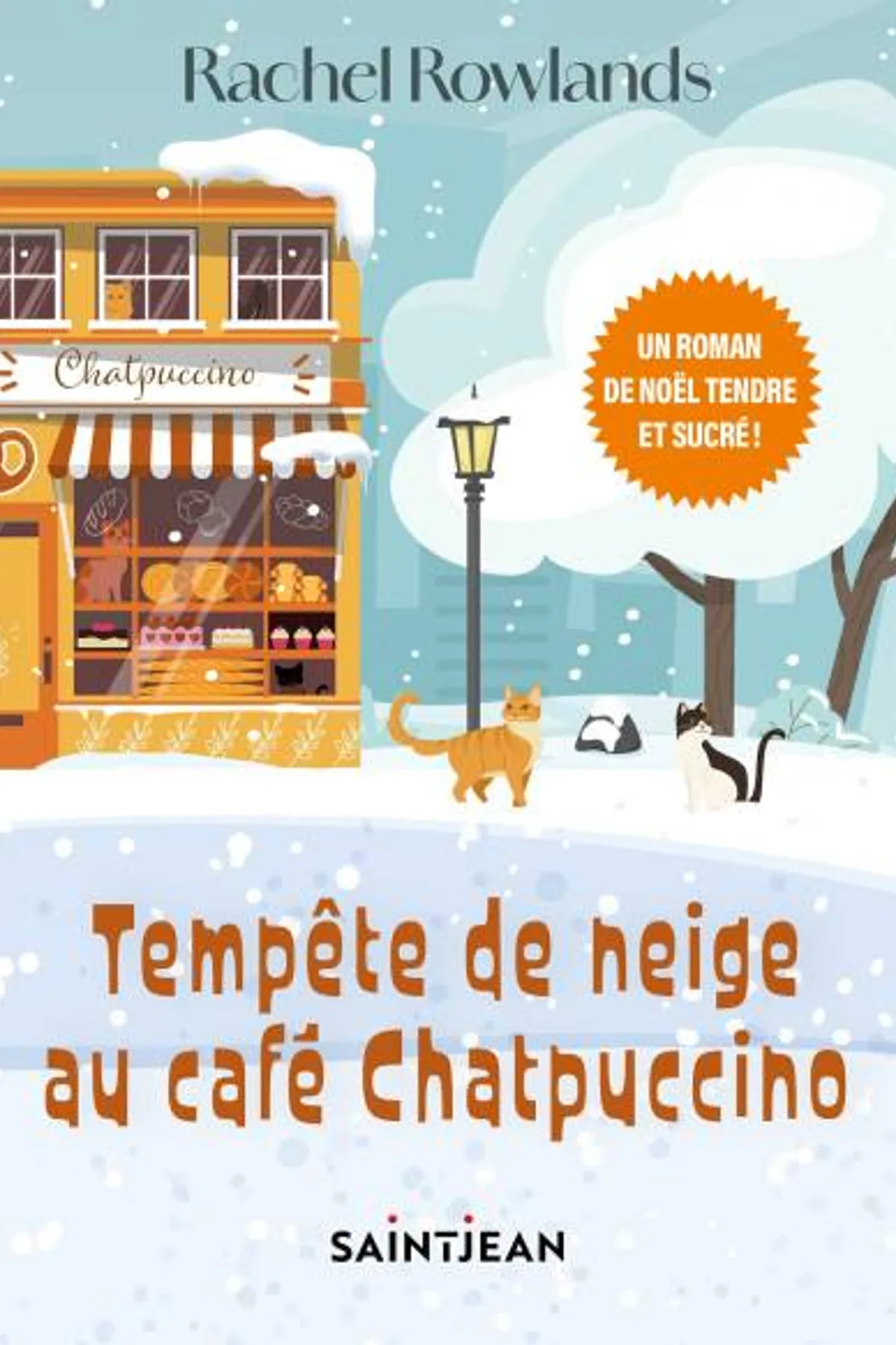 Couverture de « Tempête de neige au café Chatpuccino »
