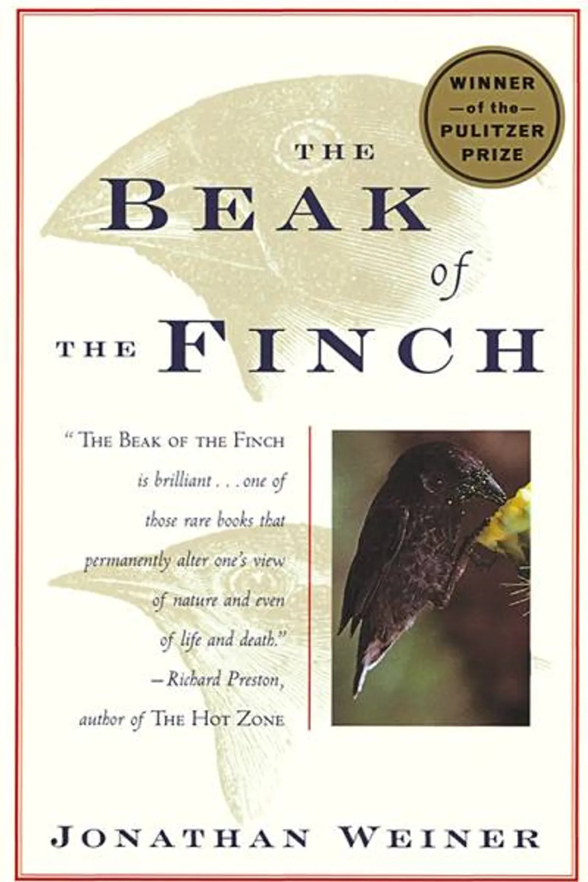 Couverture de « The Beak of the Finch : A Story of Evolution in Our Time (Pulitzer Prize Winner) »