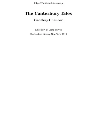 Couverture de « The Canterbury Tales »