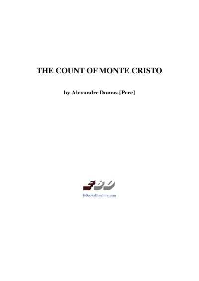 Couverture de « The Count of Monte Cristo »