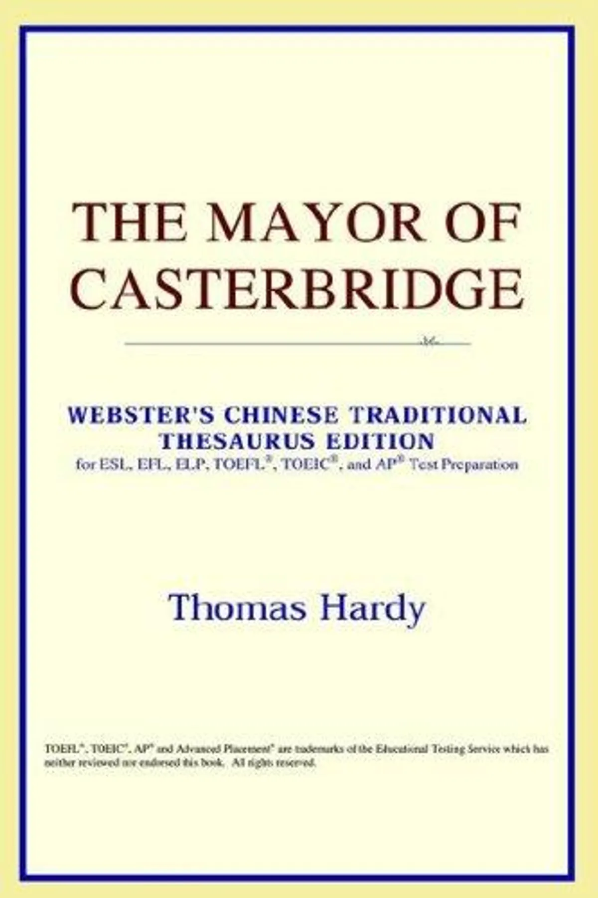 Couverture de « The Mayor of Casterbridge »