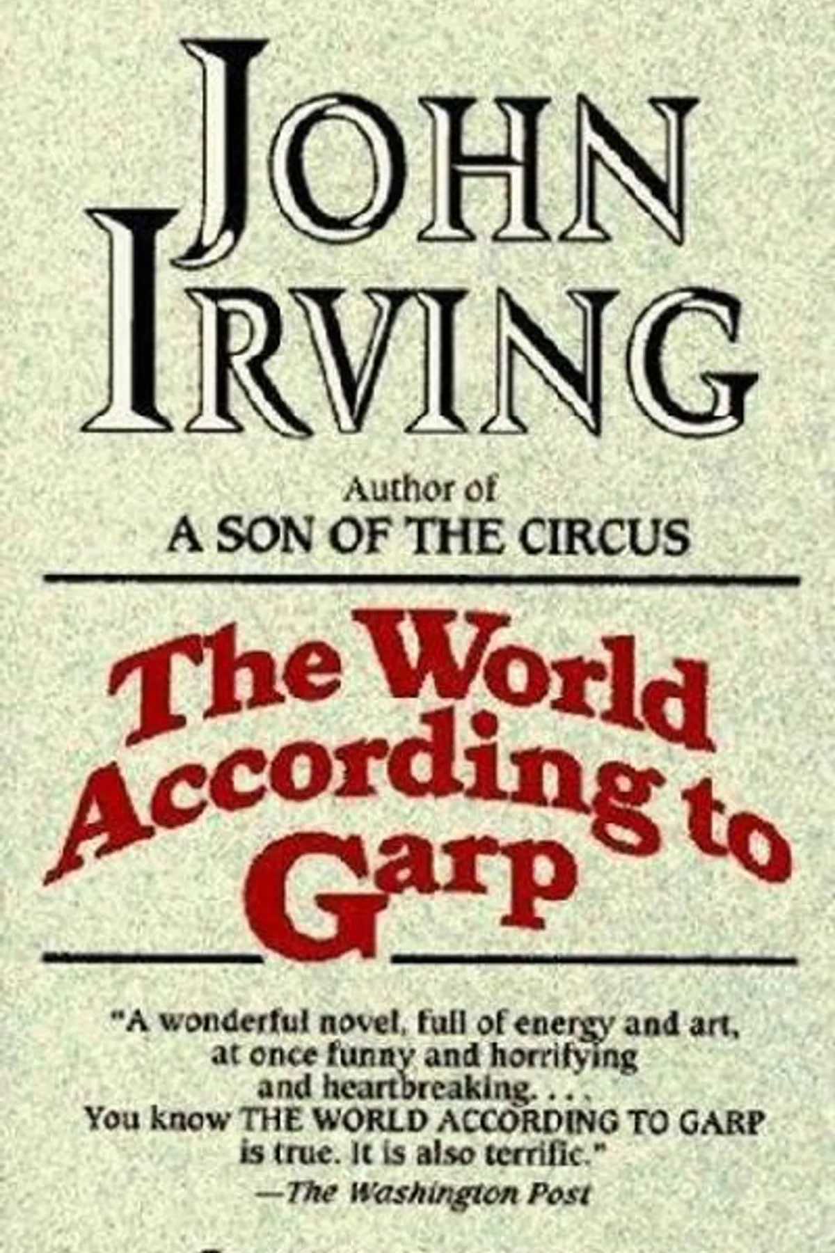 Couverture de « The world according to Garp »