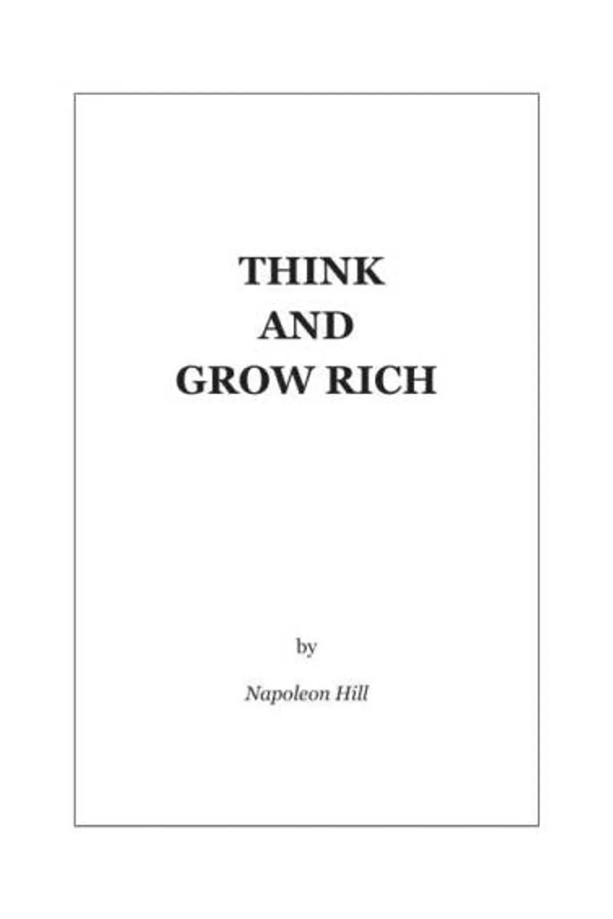 Couverture de « Think and Grow Rich »