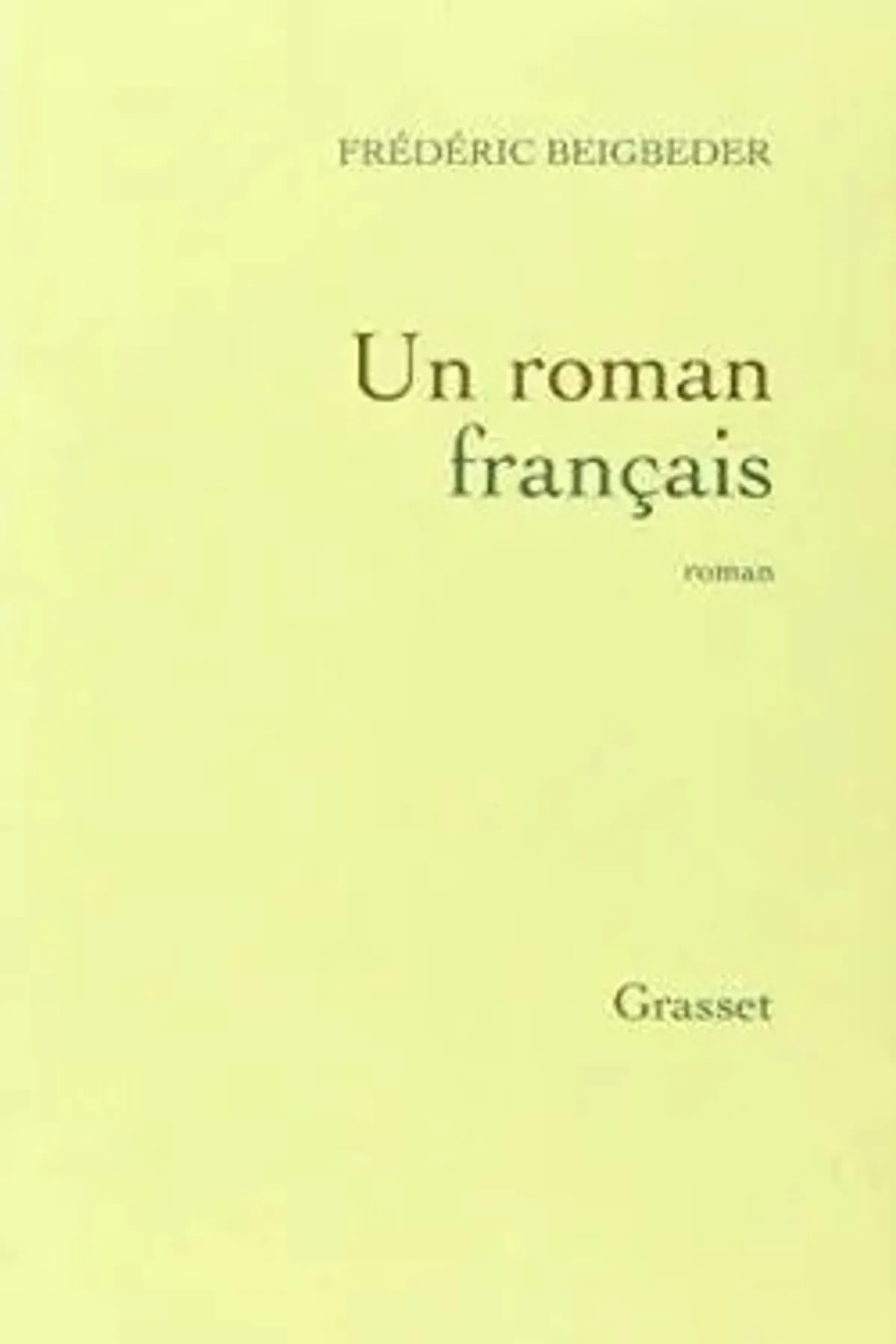 Couverture de « Un roman français »