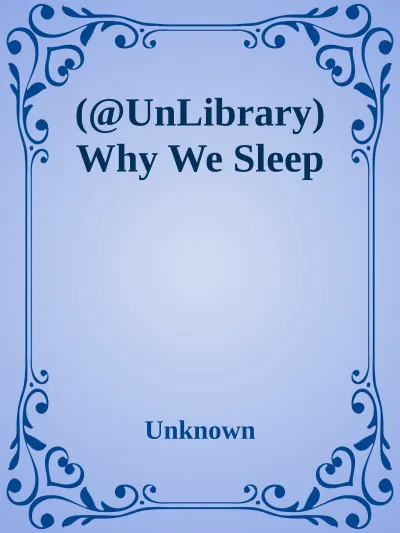 Couverture de « Why We Sleep : Unlocking the Power of Sleep and Dreams »