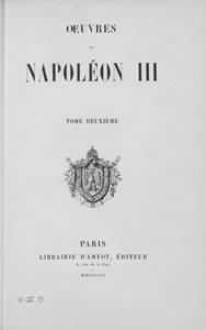 Couverture de « Œuvres de Napoléon Bonaparte – Tome III », Napoléon Bonaparte