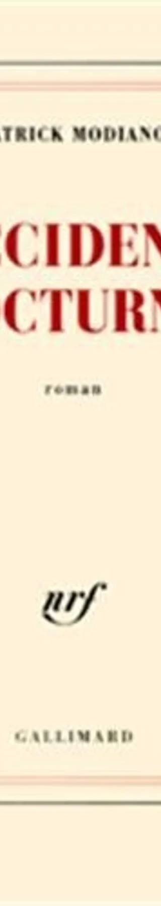 Couverture de Accident nocturne, Patrick Modiano