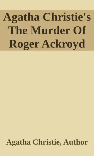 Cover of The Murder of Roger Ackroyd by Agatha Christie