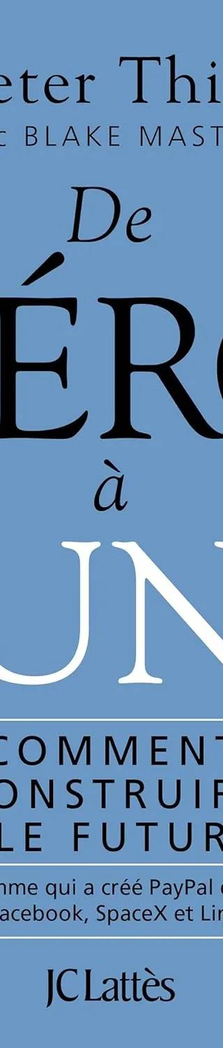 Couverture de De zéro à un, Peter Thiel