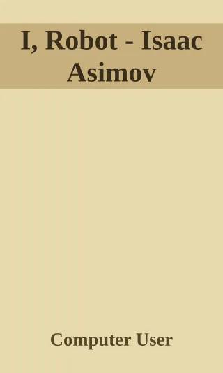 Couverture de I, Robot, Isaac Asimov