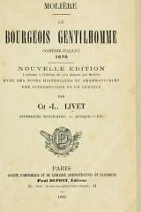 Couverture de Le Bourgeois gentilhomme, Molière