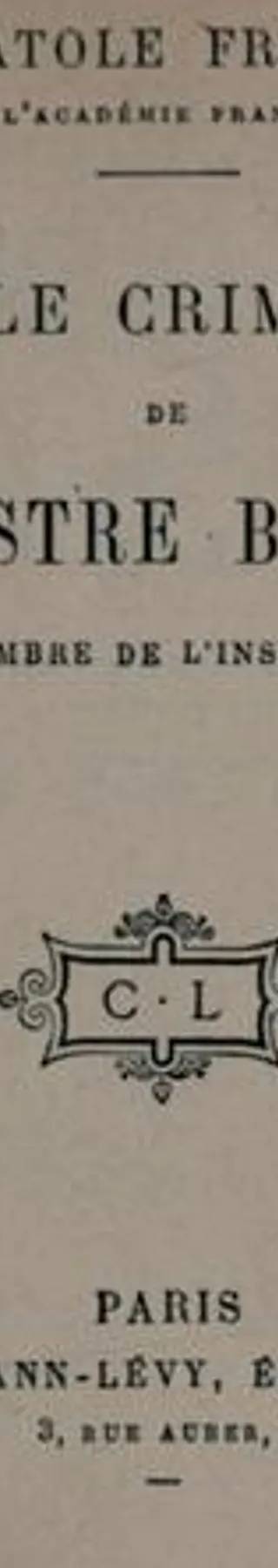 Couverture de Le Crime de Sylvestre Bonnard, Anatole France