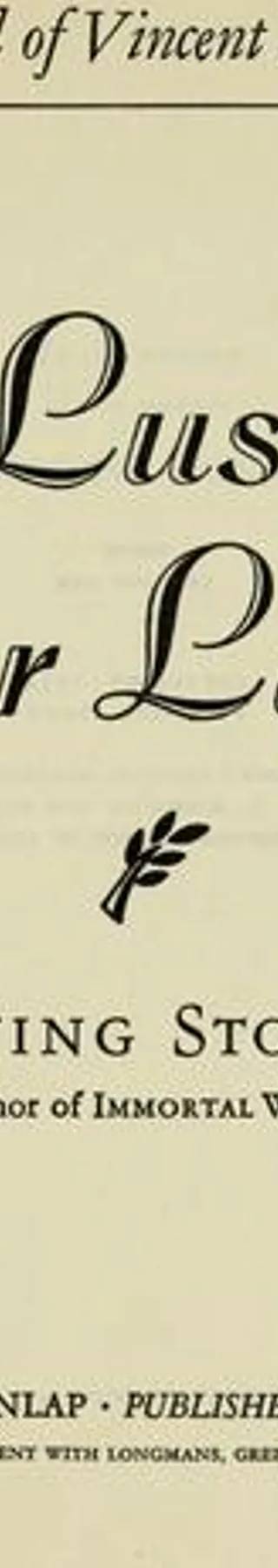 Couverture de Lust For Life, Irving Stone