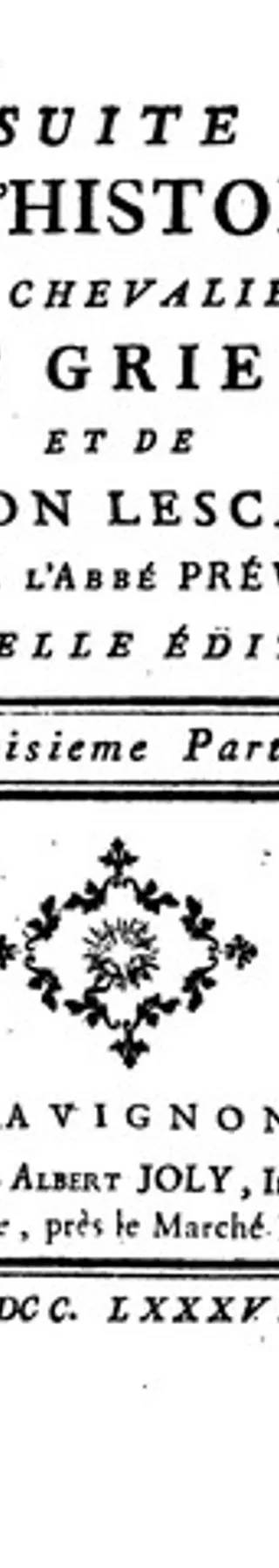 Couverture de Manon Lescaut, Abbé Prévost