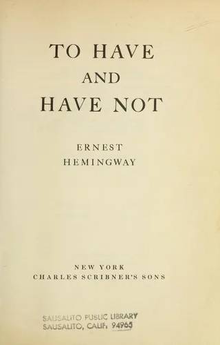 Cover of To Have and Have Not by Ernest Hemingway