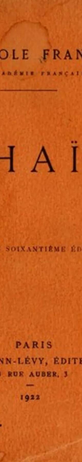 Couverture de Thaïs, Anatole France