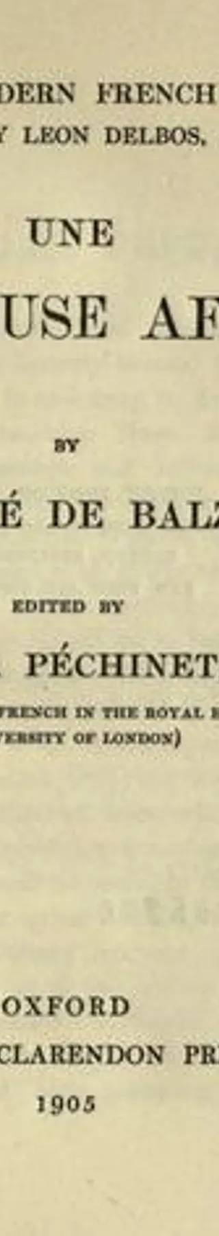 Couverture de Une ténébreuse affaire, Honoré de Balzac