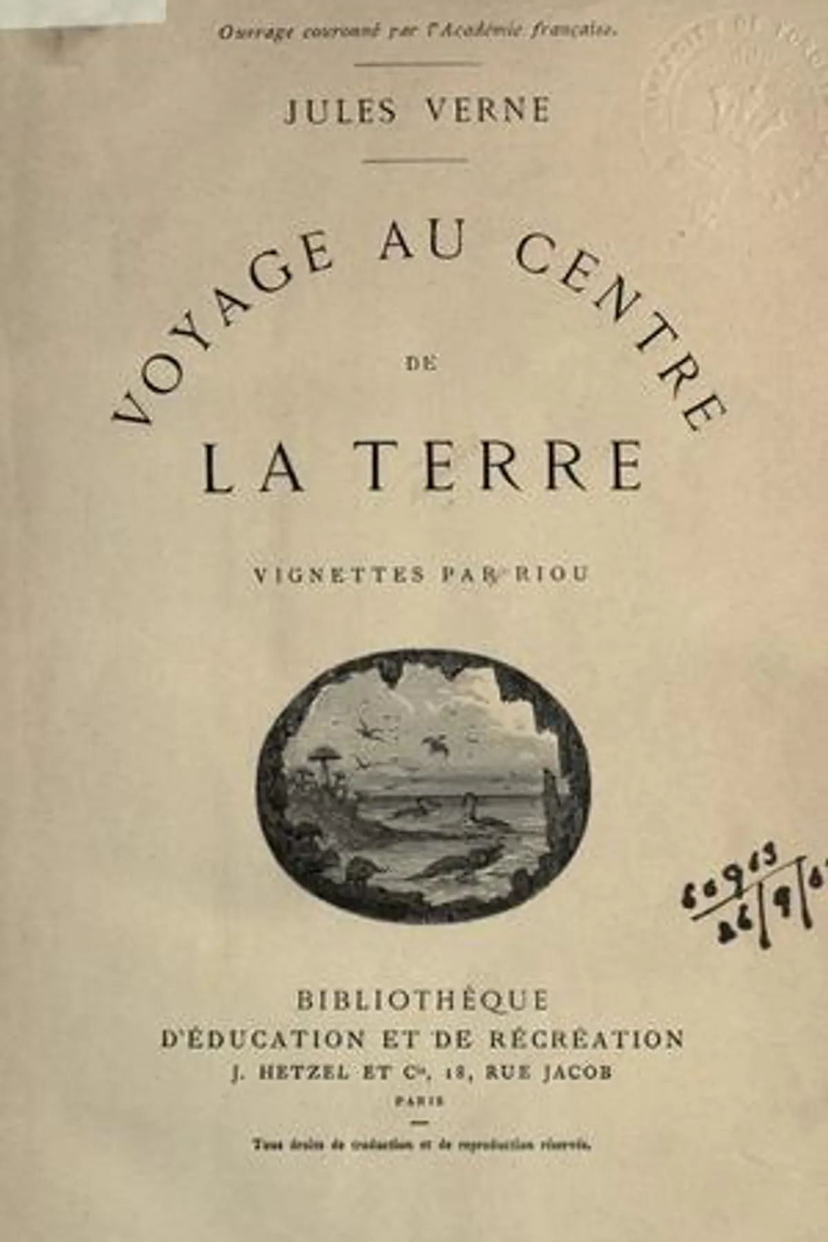 Couverture de Voyage au centre de la Terre, Jules Verne